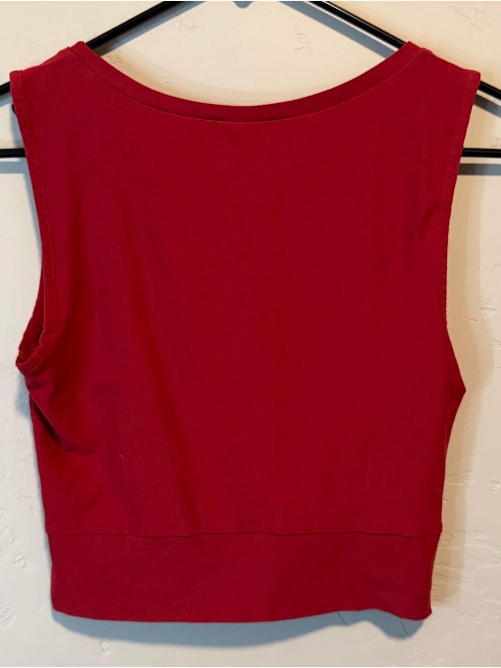 Derek Heart Red Twist-Front Crop Tank - Picture 2 of 3